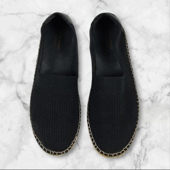 Cole Haan Black StitchLite CloudFeel Espadrille Flats 10.5B - Picture 1 of 11